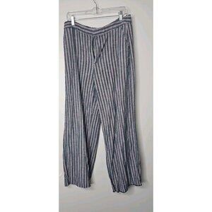 Banana Republic Women Wideleg Bell Bottoms Crinkle Grunge Cotton Blend Size 12